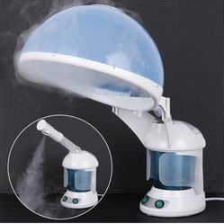 Portable Facial Steamer 2 in 1 Nano Ionic Face Steamer Humidifier and Hair Steamer with Hood