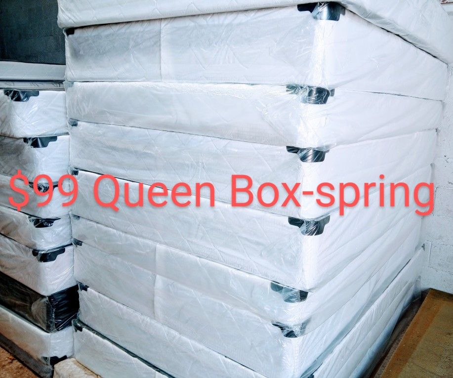 $99 Queen Box-spring Brand New Free Delivery Same Day