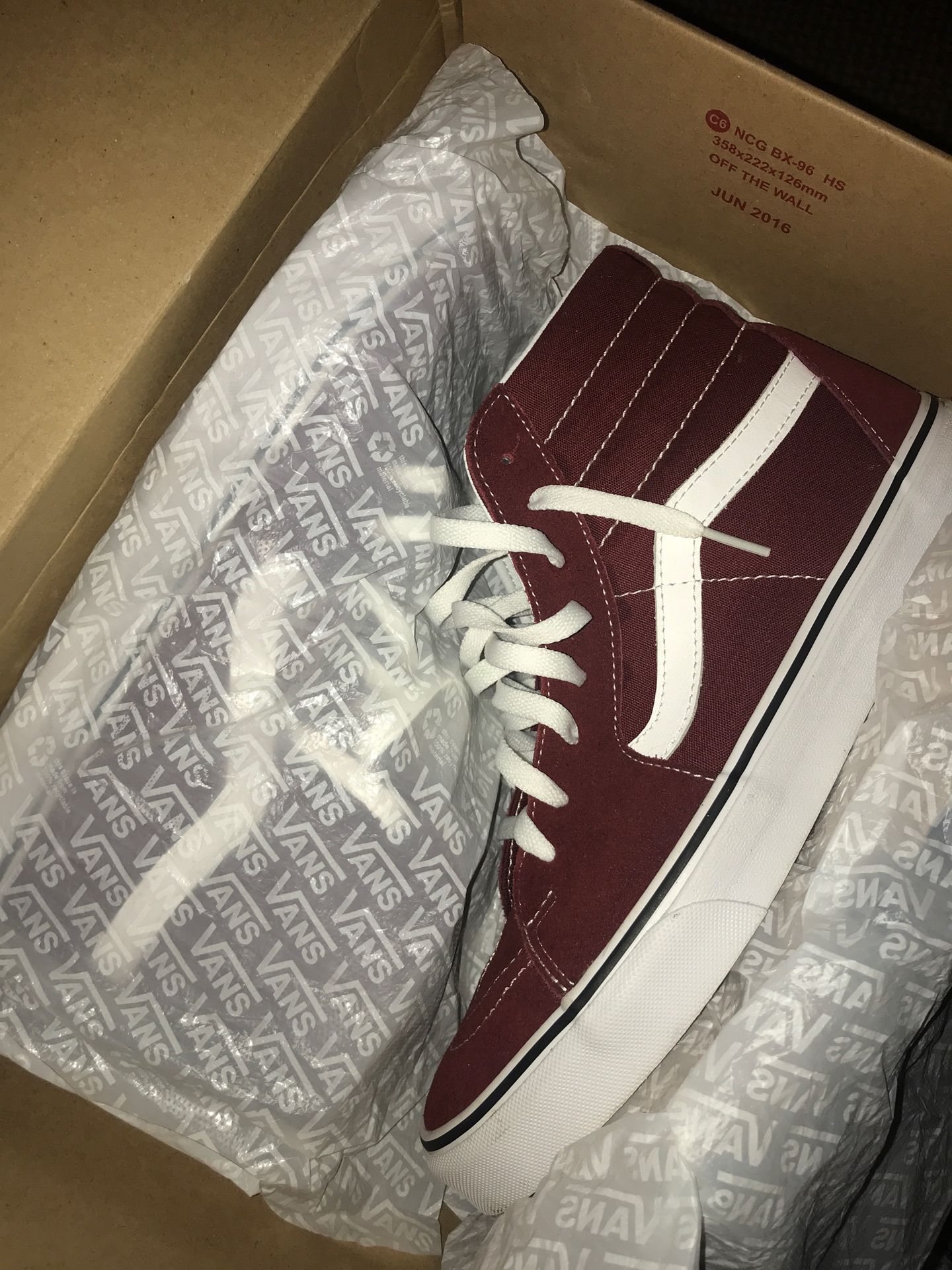 Burgundy vans