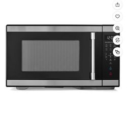 Hamilton Beach 1.1 cu ft Countertop Microwave Oven, Black and Stainless Steel