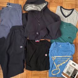 lot of 8 mens Champion shirt, sweatpant, pant,  boxers size medium