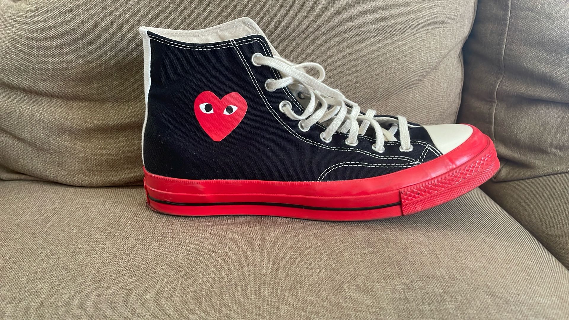 Converse X Comme Des Garcons Play All Star Chuck 70 Hi Red Sole