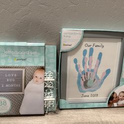 Letter board and handprint Frame
