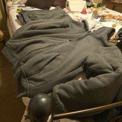 Grey Fleece Lined Jacket And Pants