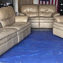 Furniture Row 3pc Furniture Row Tan Leather Set