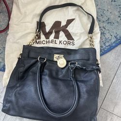 Black Leather Michael Kors Bag