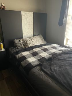 Queen Bed Frame nd Back Board