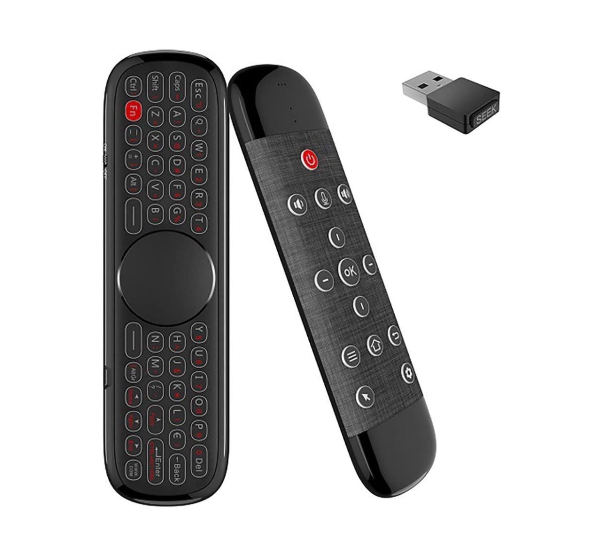 Upgrade W2 Pro Air Mouse Universal TV Remote Air Mouse Remote, 2.4G 3-in-1 Mini Wireless Keyboard, Handheld Keyboard with Touchpad Remote with Keyboar