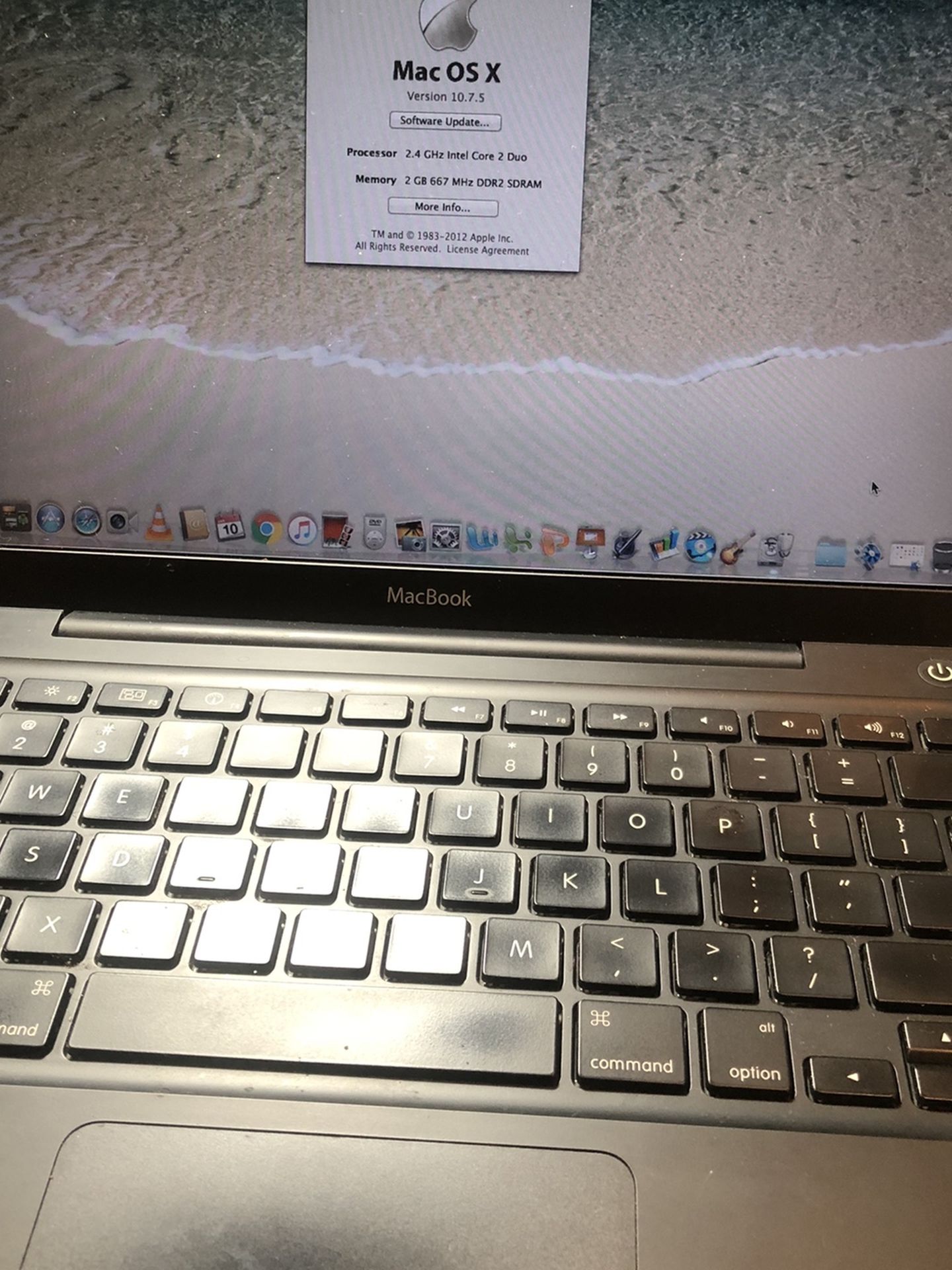 Apple MacBook 2008 Laptop Black Color
