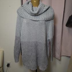 Michael Michael Kors Two-Tone Cowl Sweater Sz S 2-piece Wool