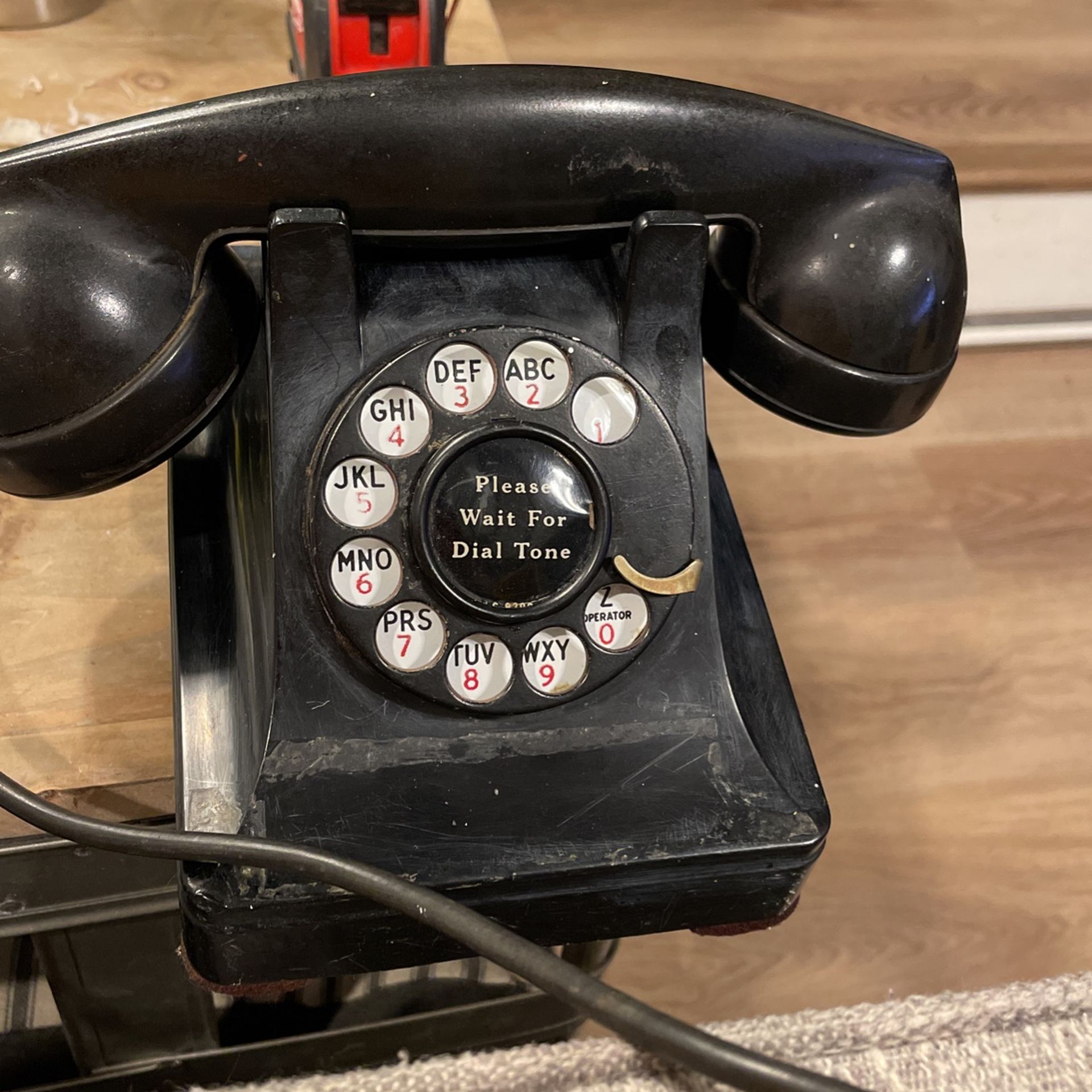 Vintage 1952 Black Rotary Dial Desk