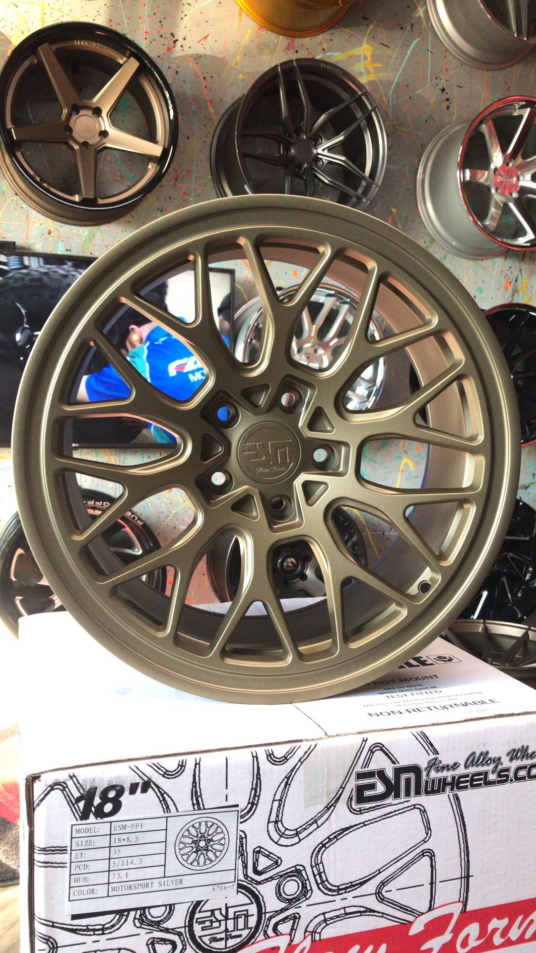 18x8.5 18x9.5 (5x120) ESM FLOW FORM WHEWLS FOR SALE 🔥TIRE GUYS🔥 WE FINANCE NO CREDIT NEEDED 90 DAY PAYMENT OPTION