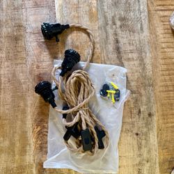Hemp Rope Pendant Light (three lights)