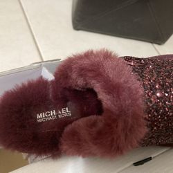 New Woman’s Michael Kors Janis Glitter Slippers Size 7