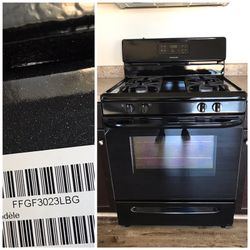 Frigidaire range, above range microwave, and dishwasher