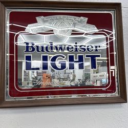 Budweiser light beer sign