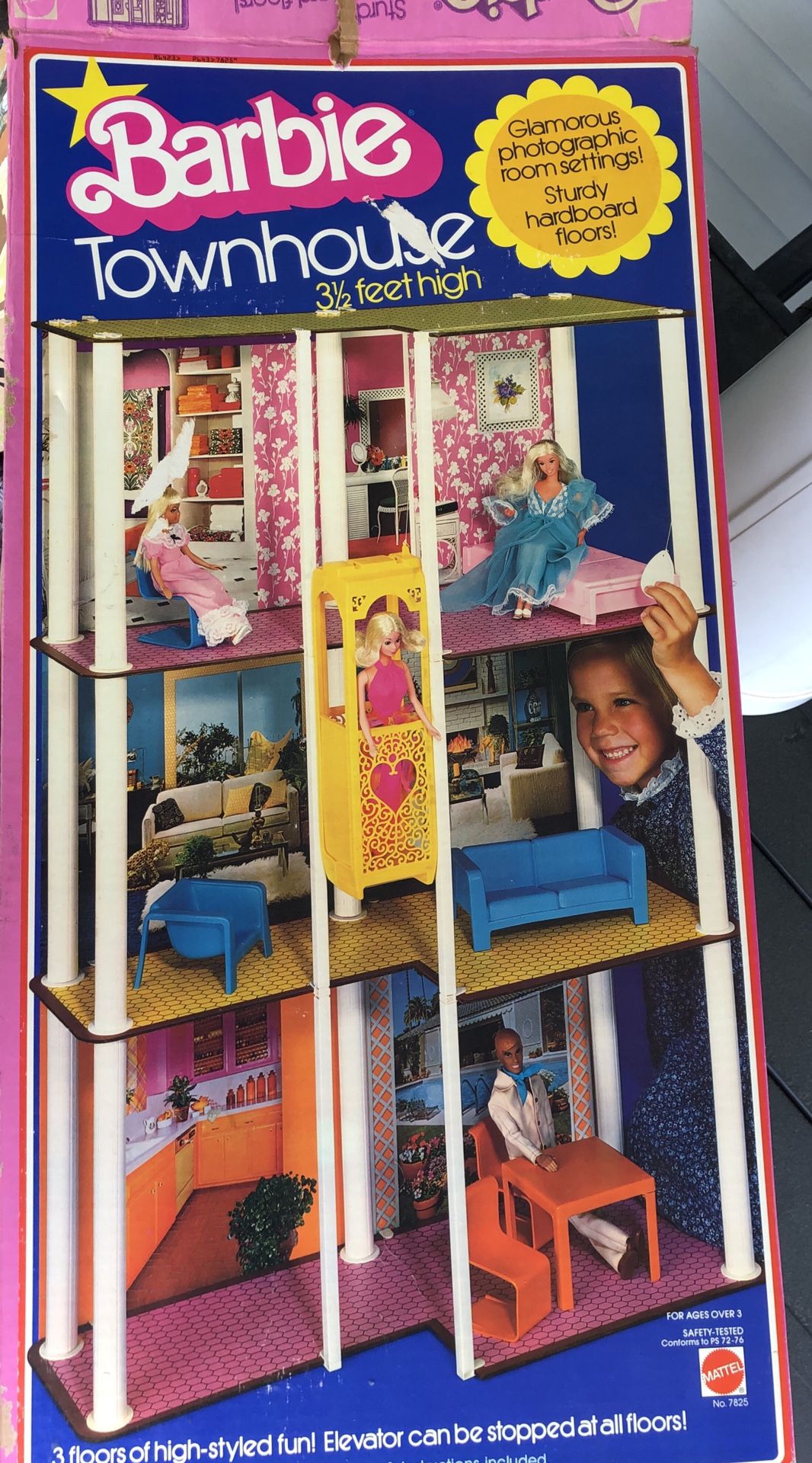 1974 Barbie’s Townhouse COMPLETE SET! W/ Furniture 3-Story Home VINTAGE! 3.5' ORIGINAL BOX!