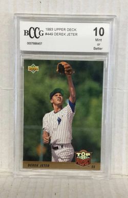 1993 UPPER DECK GRADED 10 DEREK JETER SPORTS CARD TOP PROSPECT #449