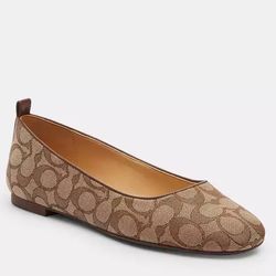 Coach brown ballet flats