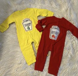 Babies mustard and ketchup costume