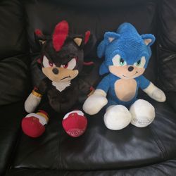 Sonic 3 Movie Build A Bear Plush Stuffed Animal Sonic And Shadow