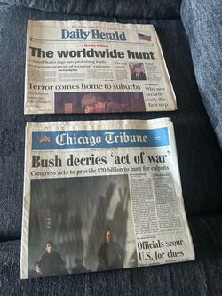 Chicago Tribune & Daily Herald Newspapers, September 13,2001