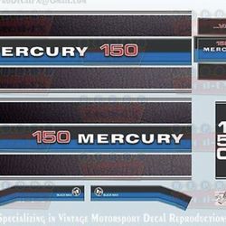 1983 to 1988 Mercury 150hp engine decals