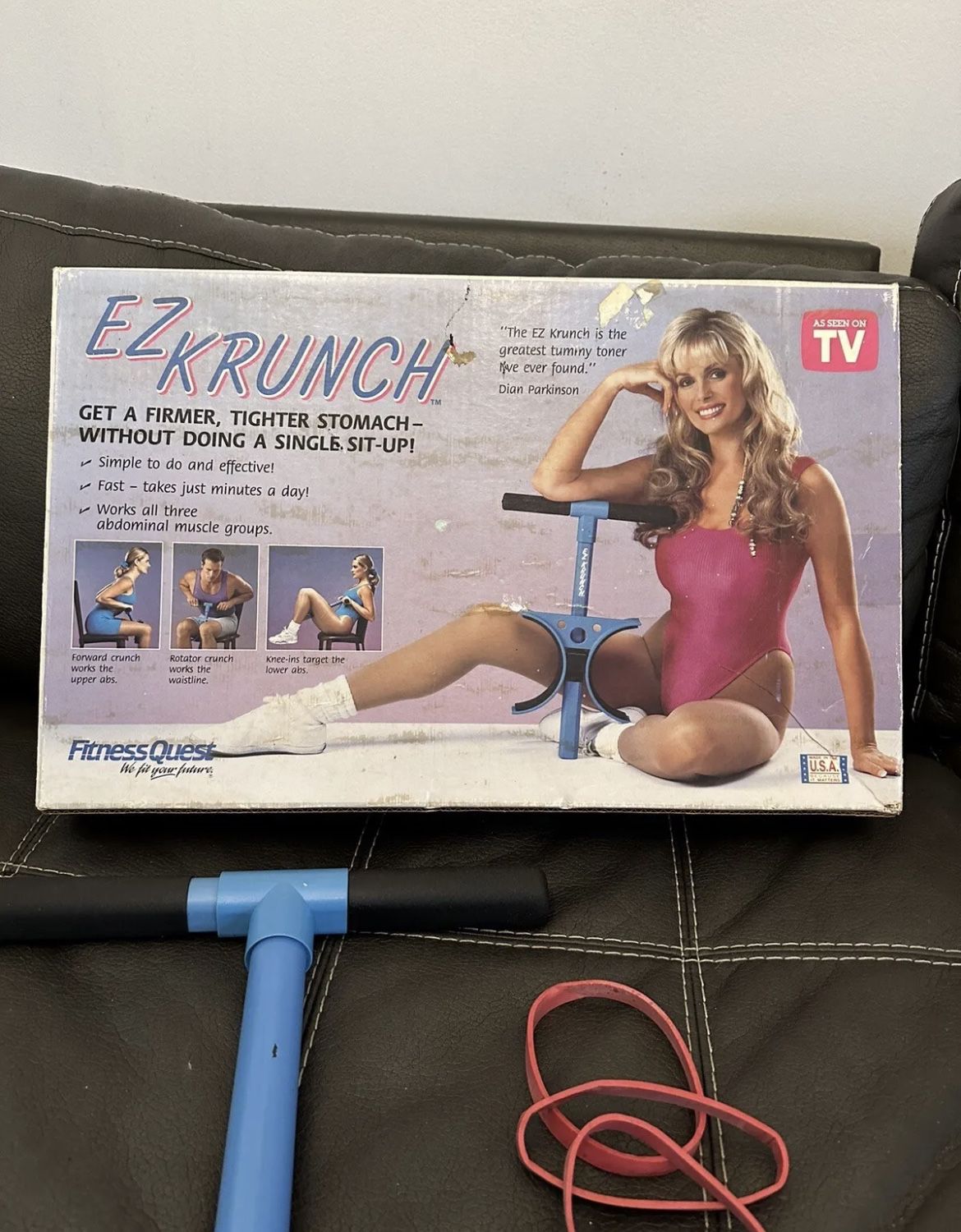 EZ Krunch 1993 Fitness Quest Abdominal  Exercise Equipment Used In Box