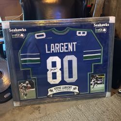 Signed Steve Largent  Football Jersey 