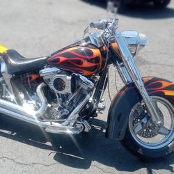 2007 Harley Davidson Heritage Softtail Cannondale Bicycle, BMW Rims, Planter Pots