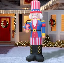 New 8FT Patriotic Inflatable Nutcracker