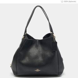 Authentic Coach Black Leather Edie 31