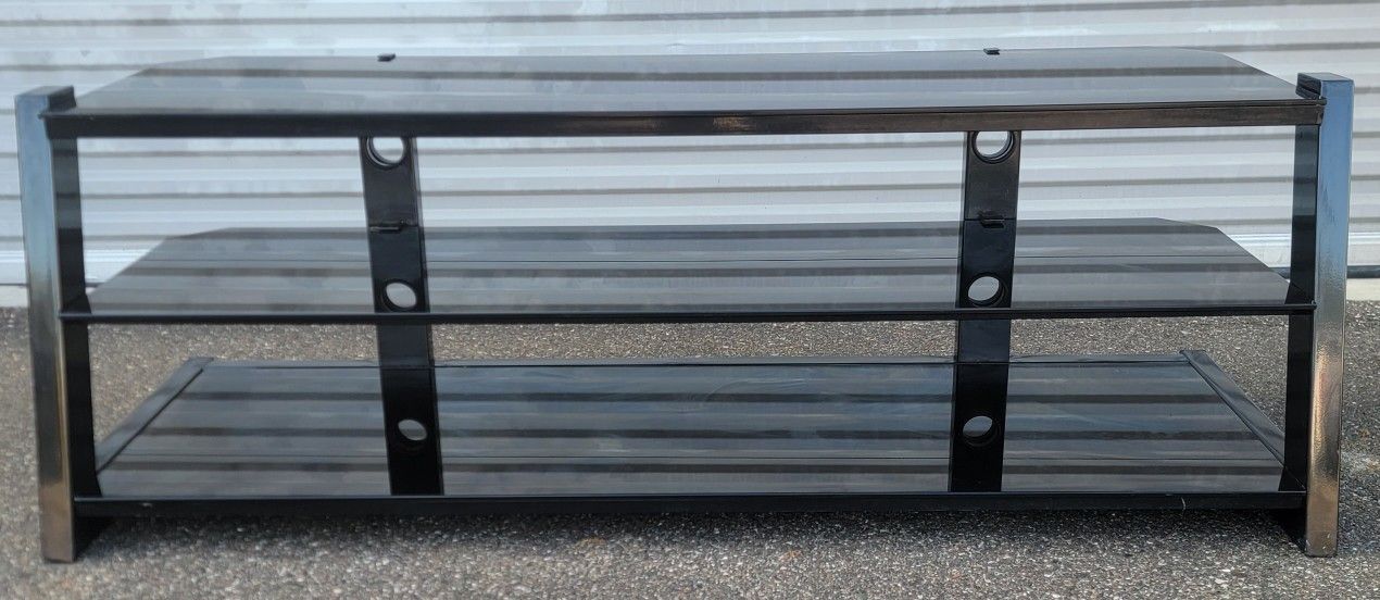 (FREE DELIVERY) 63" 3 Tier Glass Entertainment Center for Large TV