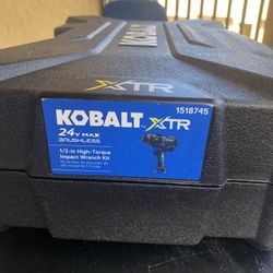 KOBALT IMPACT WRENCH 24v 1/2in High Torque W/ Socket Set