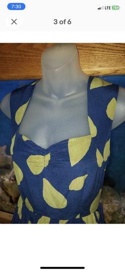 Silk Leaf Print Dress 