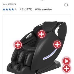 Osaki OS-4000XT Full Body L-Track Massage Chair w 2 Step Zero Gravity - Brown