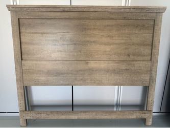 Queen headboard, black metal frame and mattress