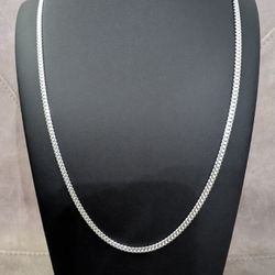 Solid Silver 22" Miami Cuban Chain 