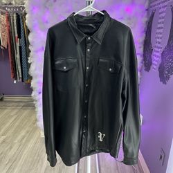 Valabasas Button Down Leather Jacket 