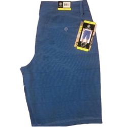 Men Hang Ten Shorts Sz 40 Flat Front Blue Casual