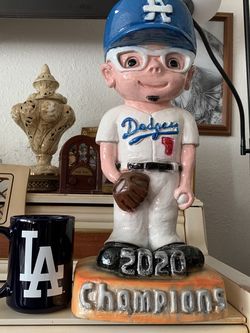 Dodgers WS Piggy Bank And coffee mug