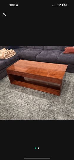 reyes high gloss olive coffee table cb2 Brown Walnut Sleek