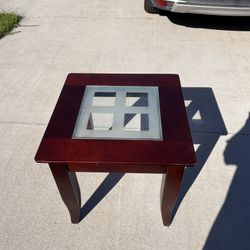 End Table With Glass 
