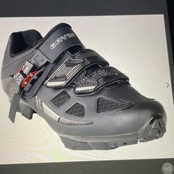 Gavin Elite MTB Cycling Shoe Mountain Bike Show-SPD Cleat Compatible 7 Women/6 Men Black