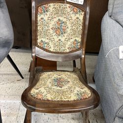REDUCED-Vintage Floral Folding Rocking Chair