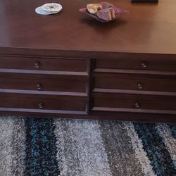 Wood Coffee Table And End Table