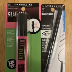 Maybelline mascara & eyeliner