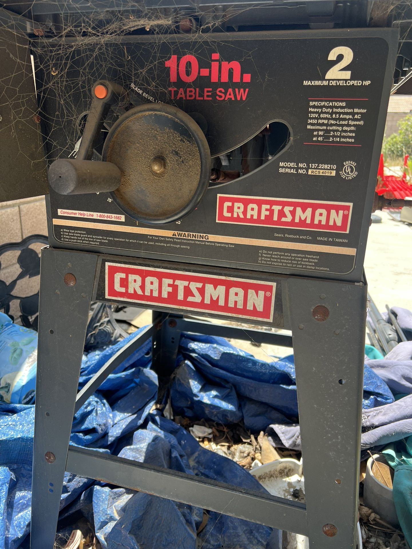 Craftsman 10inch Table Saw- $100