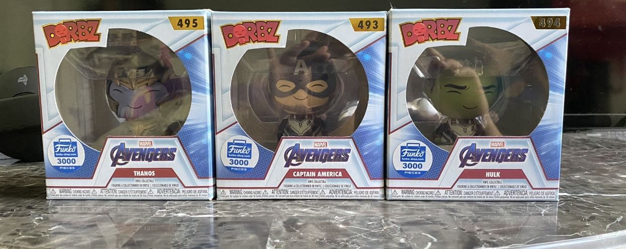 Funko Dorbz Marvel Avengers THANOS CAPTAIN AMERICA HULK LE 3000