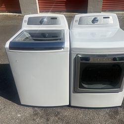 ⭐️NICE CLEAN GLASS TOP WASHER AND DRYER SET 
